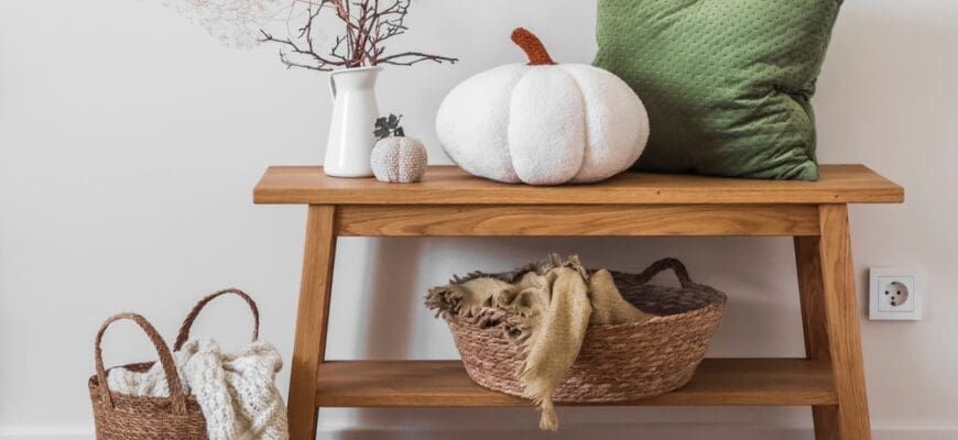 Cozy,Autumn,Interior,In,Scandinavian,Style,-,Autumn,Decor,,Basket